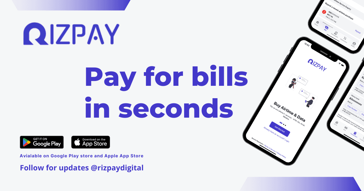 What is RizPay? Data, Airtime and Bill Payments in One App